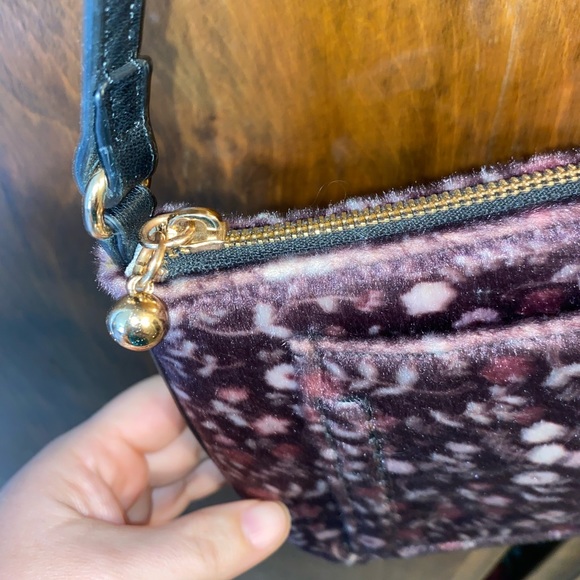 Lauren Conrad plum pink wool purse handbag crossbody - Picture 6 of 7